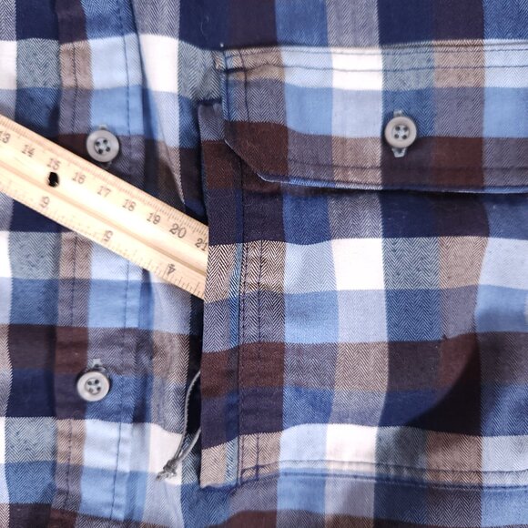 Flag & Anthem Madeflex Button Shirt Large Long Sleeve Roll Tab UPF Wicking - Picture 10 of 16